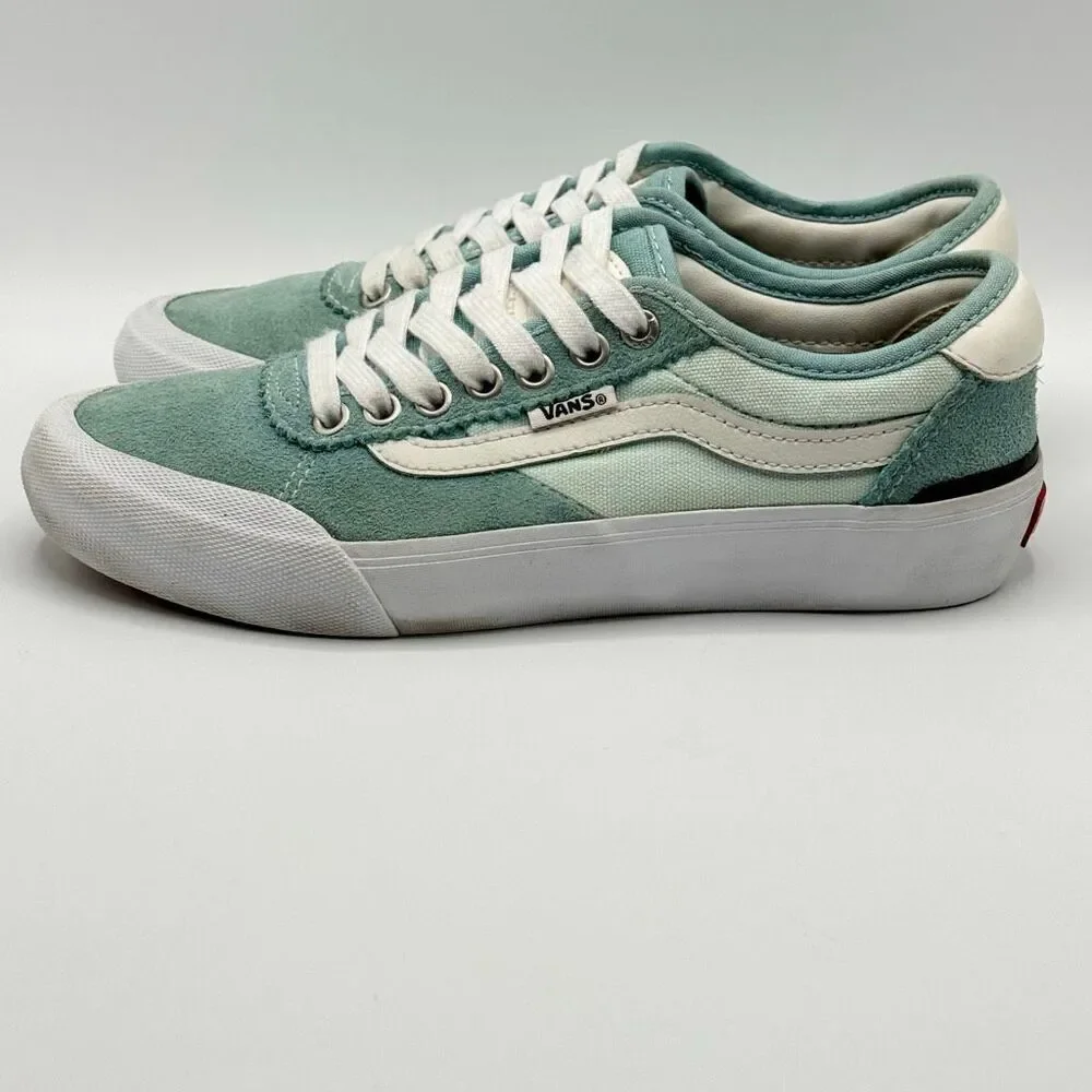 Vans Chima Pro 2 Lace Up Skate Sneakers in Teal/Aqua Suede and Canvas - Men’s US